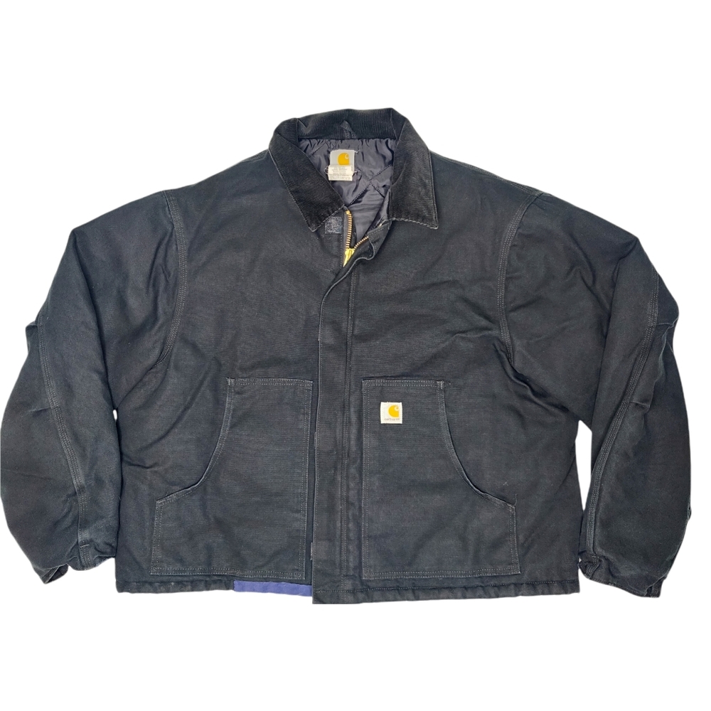 Carhartt Arctic Quilt Insulated Jacket Black Size XXL Canvas Work Coat